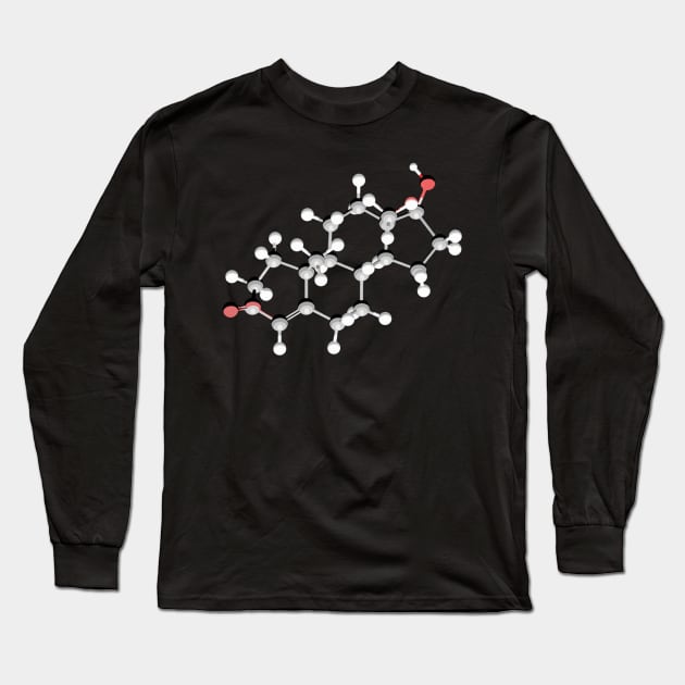 Testosterone Molecule Long Sleeve T-Shirt by ChemECool